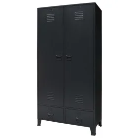 Metallgarderobe im Industriestil 90x40x180 cm schwarz von vidaXL, Kleiderschränke - Ref: Foro24-245961, Preis: 494,25 €, Raba...