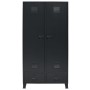 Armario metálico de estilo industrial 90x40x180 cm negro de vidaXL, Armarios roperos - Ref: Foro24-245961, Precio: 492,68 €, ...