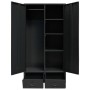 Armario metálico de estilo industrial 90x40x180 cm negro de vidaXL, Armarios roperos - Ref: Foro24-245961, Precio: 492,68 €, ...