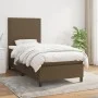 Box spring bed with dark brown fabric mattress 90x190 cm by , Beds and slatted bases - Ref: Foro24-3141580, Price: 314,04 €, ...
