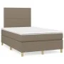 Box spring bed with taupe gray fabric mattress 120x200 cm by , Beds and slatted bases - Ref: Foro24-3142245, Price: 390,29 €,...