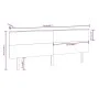 Cabecero de cama madera maciza de pino 204x6x82,5 cm de , Cabeceros y pies de cama - Ref: Foro24-819190, Precio: 76,58 €, Des...