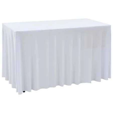 Elastische Tischdecken 2 Stück mit Rock 120x60,5x74 cm weiß von vidaXL, Abdeckungen - Ref: Foro24-133584, Preis: 30,86 €, Rab...