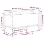 Engineered wood bench with storage smoked oak 82x42x45cm by , Benches for halls and storage - Ref: Foro24-835144, Price: 74,6...