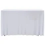 Elastische Tischdecken 2 Stück mit Rock 120x60,5x74 cm weiß von vidaXL, Abdeckungen - Ref: Foro24-133584, Preis: 30,86 €, Rab...