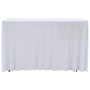 Elastische Tischdecken 2 Stück mit Rock 120x60,5x74 cm weiß von vidaXL, Abdeckungen - Ref: Foro24-133584, Preis: 31,38 €, Rab...