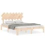 Estructura de cama con cabecero madera maciza 140x190 cm de , Camas y somieres - Ref: Foro24-3193706, Precio: 122,22 €, Descu...