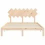 Estructura de cama con cabecero madera maciza 140x190 cm de , Camas y somieres - Ref: Foro24-3193706, Precio: 122,22 €, Descu...