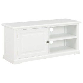 Mueble para el televisor de madera blanco 90x30x40 cm