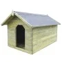 Garden dog house with open roof made of treated pine wood by vidaXL, Dog kennels - Ref: Foro24-45152, Price: 286,93 €, Discou...