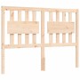 Estructura de cama con cabecero madera maciza 140x190 cm de , Camas y somieres - Ref: Foro24-3194291, Precio: 138,87 €, Descu...