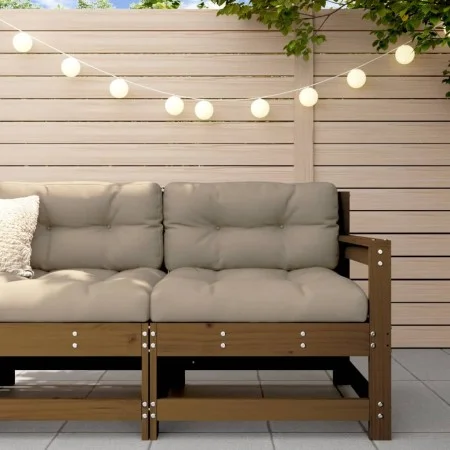 Sofá esquinero de madera maciza de pino marrón miel by , Modular outdoor sofas - Ref: Foro24-825502, Price: 55,99 €, Discount: %