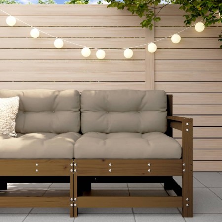 Sofá esquinero de madera maciza de pino marrón miel by , Modular outdoor sofas - Ref: Foro24-825502, Price: 56,52 €, Discount: %