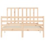 Estructura de cama con cabecero madera maciza 140x190 cm de , Camas y somieres - Ref: Foro24-3193771, Precio: 126,57 €, Descu...