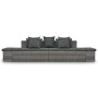 4-teiliges Gartenmöbel-Set und graue synthetische Rattankissen von vidaXL, Outdoor-Sofas - Ref: Foro24-44724, Preis: 466,81 €...