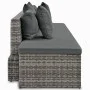 4-teiliges Gartenmöbel-Set und graue synthetische Rattankissen von vidaXL, Outdoor-Sofas - Ref: Foro24-44724, Preis: 438,19 €...