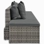 4-teiliges Gartenmöbel-Set und graue synthetische Rattankissen von vidaXL, Outdoor-Sofas - Ref: Foro24-44724, Preis: 466,81 €...