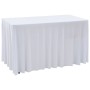 Elastische Tischdecken 2 Stück mit Rock 243x76x74 cm weiß von vidaXL, Abdeckungen - Ref: Foro24-133586, Preis: 44,07 €, Rabat...