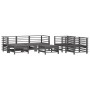 Juego de muebles de jardín 7 piezas madera maciza de pino gris by , Garden sets - Ref: Foro24-3186237, Price: 497,76 €, Disco...