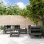 Mesa y taburetes altos jardín 6 pzas madera maciza de pino gris von , Gartensets - Ref: Foro24-3186202, Preis: 390,96 €, Raba...