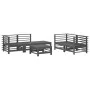 Mesa y taburetes altos jardín 6 pzas madera maciza de pino gris von , Gartensets - Ref: Foro24-3186202, Preis: 390,96 €, Raba...