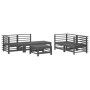 Mesa y taburetes altos jardín 6 pzas madera maciza de pino gris by , Garden sets - Ref: Foro24-3186202, Price: 396,44 €, Disc...