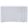 Elastische Tischdecken 2 Stück mit Rock 243x76x74 cm weiß von vidaXL, Abdeckungen - Ref: Foro24-133586, Preis: 44,07 €, Rabat...