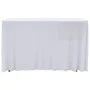 Fundas elásticas para mesa 2 uds con falda 243x76x74 cm blanco de vidaXL, Fundas - Ref: Foro24-133586, Precio: 43,16 €, Descu...