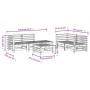 Mesa y taburetes altos jardín 6 pzas madera maciza de pino gris by , Garden sets - Ref: Foro24-3186202, Price: 396,44 €, Disc...