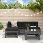 Juego de sofás de jardín 5 piezas madera maciza de pino gris by , Garden sets - Ref: Foro24-3186559, Price: 312,97 €, Discoun...