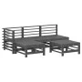 Juego de sofás de jardín 5 piezas madera maciza de pino gris by , Garden sets - Ref: Foro24-3186559, Price: 312,97 €, Discoun...