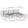 Juego de sofás de jardín 5 piezas madera maciza de pino gris von , Gartensets - Ref: Foro24-3186559, Preis: 317,42 €, Rabatt: %