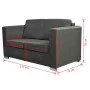 2-Sitzer-Sofa aus dunkelgrauem Stoff von , Sofas - Ref: Foro24-243583, Preis: 377,94 €, Rabatt: %