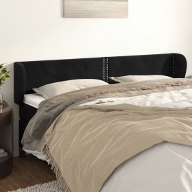 Kopfteil aus schwarzem Samt, 163 x 23 x 78/88 cm von , Kopf- und Fußteile - Ref: Foro24-3117060, Preis: 65,00 €, Rabatt: %