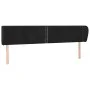 Black velvet headboard 163x23x78/88 cm by , Headboards and footboards - Ref: Foro24-3117060, Price: 63,15 €, Discount: %