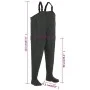 Wader with green boots size 43 by vidaXL, Waders for hunting and fishing - Ref: Foro24-133658, Price: 43,78 €, Discount: %