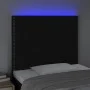 Headboard with LED lights black fabric 80x5x118/128 cm by , Headboards and footboards - Ref: Foro24-3122260, Price: 51,41 €, ...