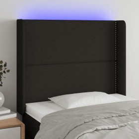 Kopfteil aus schwarzem Stoff mit LED 83x16x118/128 cm von , Kopf- und Fußteile - Ref: Foro24-3123884, Preis: 68,33 €, Rabatt: %