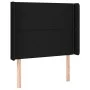 Black fabric headboard with LED 83x16x118/128 cm by , Headboards and footboards - Ref: Foro24-3123884, Price: 69,70 €, Discou...