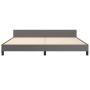 Bed frame with headboard gray synthetic leather 200x200 cm by , Beds and slatted bases - Ref: Foro24-3125534, Price: 223,10 €...