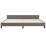 Bettgestell mit Kopfteil aus grauem Kunstleder 200x200 cm von , Betten und Lattenroste - Ref: Foro24-3125534, Preis: 220,07 €...