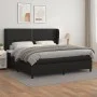 Cama box spring con colchón cuero sintético negro 200x200 cm de , Camas y somieres - Ref: Foro24-3128991, Precio: 700,51 €, D...