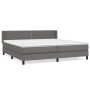 Cama box spring con colchón cuero sintético gris 200x200 cm de , Camas y somieres - Ref: Foro24-3130743, Precio: 607,61 €, De...