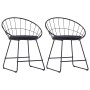 Esszimmerstühle, Kunstledersitze, 2 Stück, schwarzer Stahl von vidaXL, Essstühle - Ref: Foro24-247274, Preis: 89,69 €, Rabatt: %