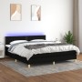 Boxspringbett mit LED-Matratze Stoff schwarz 160x200 cm von , Betten und Lattenroste - Ref: Foro24-3133647, Preis: 487,75 €, ...