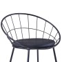 Esszimmerstühle, Kunstledersitze, 2 Stück, schwarzer Stahl von vidaXL, Essstühle - Ref: Foro24-247274, Preis: 89,69 €, Rabatt: %