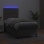 Boxspringbett mit Matratze und LED-grauem Kunstleder 100x200 cm von , Betten und Lattenroste - Ref: Foro24-3135871, Preis: 35...