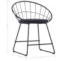 Esszimmerstühle, Kunstledersitze, 2 Stück, schwarzer Stahl von vidaXL, Essstühle - Ref: Foro24-247274, Preis: 89,69 €, Rabatt: %