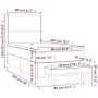 Box spring bed with black velvet mattress 80x200 cm by , Beds and slatted bases - Ref: Foro24-3137751, Price: 359,01 €, Disco...