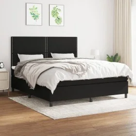 Box spring bed with black fabric mattress 160x200 cm by , Beds and slatted bases - Ref: Foro24-3141707, Price: 532,59 €, Disc...
